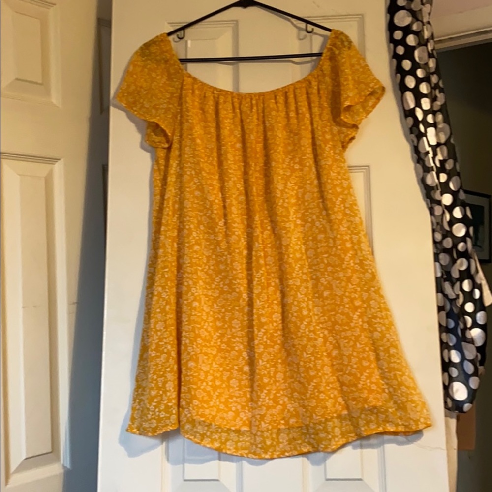 Off the shoulder smock dress